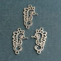 Titanium Steel Connector, Seahorse, polished, DIY 