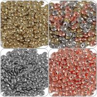 granos de plástico plateado CCB, plástico recubierto de cobre, Redondo aplanado, chapado, Bricolaje, más colores para la opción, 6mm, agujero:aproximado 1mm, 100PCs/Bolsa, Vendido por Bolsa