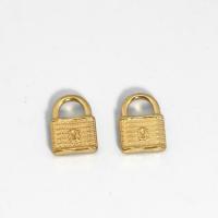 Edelstahl Anhänger, 304 Edelstahl, Türschloss, poliert, DIY & unisex, goldfarben, 17.3x12.6mm, verkauft von PC