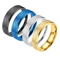 Anillo de dedo de acero Titanium de, Partículas de acero, chapado, Joyería & unisexo & diverso tamaño para la opción, más colores para la opción, 6mm, Vendido por UD