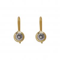 Cubic Zircon Brass Earring, with Cubic Zirconia, gold color plated, fashion jewelry & for woman, golden 