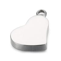 Stainless Steel Heart Pendants, 304 Stainless Steel, Galvanic plating, Unisex 