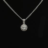 Rhinestone Stainless Steel Pendants, 316L Stainless Steel, with Moissanite, fashion jewelry & for woman, original color 