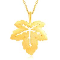 Pendentifs feuilles en alliage de zinc , Feuille d'érable, Placage de couleur d'or, DIY & pour femme, doré Vendu par PC