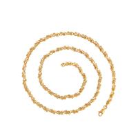 Zinc Alloy Necklace, gold color plated & DIY, golden, 4mm 