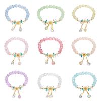 Bracelets de cristal, fleur, bijoux de mode & pour femme, plus de couleurs à choisir, 70mm, Vendu par PC