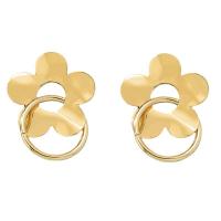 Zinc Alloy Stud Earring, gold color plated, fashion jewelry & for woman 