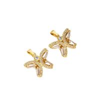 Colgante de Micro Pavé de Zirconía Cúbica, metal, Mariposa, chapado en color dorado, diferentes estilos para la opción & micro arcilla de zirconia cúbica & para mujer, más colores para la opción, 19x20mm, longitud:aproximado 38 cm, 2PCs/Bolsa, Vendido por Bolsa