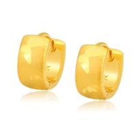 Zinklegierung Huggie Hoop Ohrring, Kreisring, goldfarben plattiert, Modeschmuck & für Frau, goldfarben, 6x13mm, verkauft von Paar