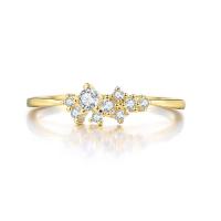 Cubic Zirconia Micro Pave Brass Finger Ring, plated & micro pave cubic zirconia & for woman 