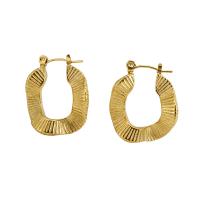 Boucles d'oreilles en acier titane, Plaqué or 18K, bijoux de mode & pour femme, doré Vendu par paire