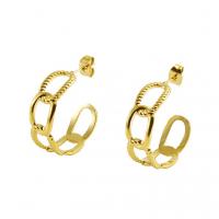 Boucles d'oreilles en acier titane, Plaqué or 18K, bijoux de mode & pour femme, doré Vendu par paire