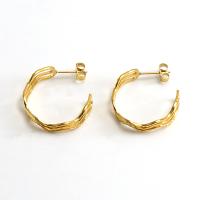 Boucles d'oreilles en acier titane, Plaqué or 18K, bijoux de mode & pour femme, doré Vendu par paire