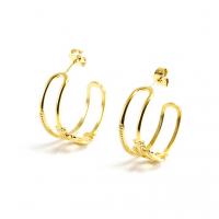 Boucles d'oreilles en acier titane, Plaqué or 18K, bijoux de mode & pour femme, doré Vendu par paire