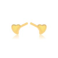 Zinc Alloy Stud Earring, Heart, gold color plated, fashion jewelry & for woman, golden 