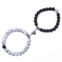 Edelstein Ehepaar Armband, mit Magnet, 2 Stück & verschiedenen Materialien für die Wahl & unisex, 8mm, Länge:ca. 6.6-8.5 ZollInch, verkauft von setzen