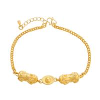 Moda pulseras de la aleación de Zinc, con 3cm extender cadena, Bestia salvaje Fabulous, chapado en color dorado, Joyería & para mujer, dorado, 8mm, longitud:18 cm, Vendido por UD