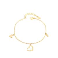 Moda pulseras de la aleación de Zinc, con 3.2cm extender cadena, Corazón, chapado en color dorado, Joyería & ajustable & para mujer, dorado, 12mm, longitud:aproximado 17 cm, Vendido por UD