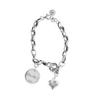 Pulseras de Plata Estelina, plata de ley 925, chapado, diferentes estilos para la opción & para mujer, longitud:aproximado 7.48 Inch, Vendido por UD