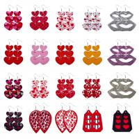 Fashion Create Jewelry Earring, PU Leather, fashion jewelry & for woman 