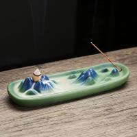 Incense Smoke Flow Backflow Holder Ceramic Incense Burner, Porcelain, handmade, for home and office & durable & multifunctional 