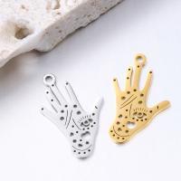 Edelstahl Anhänger, 304 Edelstahl, Hand, Vakuum-Ionen-Beschichtung, Modeschmuck & DIY, keine, 23x15mm, 5PCs/Tasche, verkauft von Tasche