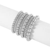 BCC Bracelets en plastique , plastique revêtu de cuivre, Rond, Placage, bijoux de mode & multicouche & élastique & pour femme, plus de couleurs à choisir, Inner diameteruff1a4.8-5cm, Vendu par fixé