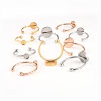 acero inoxidable 304 base bisel para anillos, Galvanoplastia al vacío, abrir & diverso tamaño para la opción, más colores para la opción, Vendido por UD