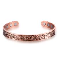 Brass Cuff Bangle, Copper, fashion jewelry & Unisex 10mm Approx 6.3 Inch 