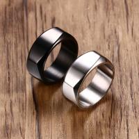 Anillo de dedo de acero Titanium de, Partículas de acero, Joyería & diverso tamaño para la opción & para hombre, más colores para la opción, 8mm, Vendido por UD