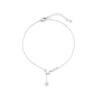 laiton cheville, Placage de couleur platine, pour femme & avec strass Environ 9 pouce, Vendu par PC