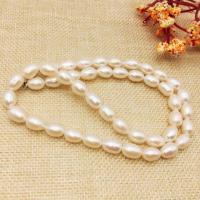 Naturel perles d'eau douce Sautoir, perle d'eau douce cultivée, bijoux de mode & longueur différente pour le choix & pour femme, blanc, 6mm, Vendu par PC