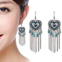 Fashion Fringe Earrings, Zinc Alloy, fashion jewelry & for woman & with rhinestone 