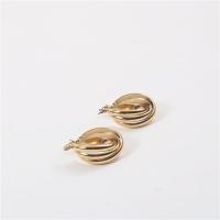 Titanium Steel Earrings, fashion jewelry & for woman, golden 