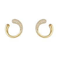 Boucle d'oreille goutte laiton strass, Placage, pour femme & avec strass, plus de couleurs à choisir, 20mm, Vendu par paire