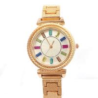 Women Wrist Watch, Zinc Alloy, with Glass & 304 Stainless Steel, Chinese movement, plated, waterproofless & for woman & with rhinestone 