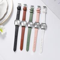 Women Wrist Watch, Zinc Alloy, with PU Leather & Glass, Chinese movement, plated, waterproofless & dyed & for woman 