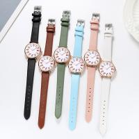 Women Wrist Watch, Zinc Alloy, with PU Leather & Glass, Chinese movement, plated, waterproofless & dyed & for woman 