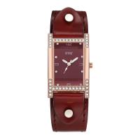 Women Wrist Watch, Zinc Alloy, with PU Leather & Glass, Chinese movement, plated, waterproofless & for woman & with rhinestone 