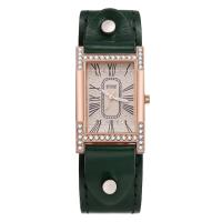 Women Wrist Watch, Zinc Alloy, with PU Leather & Glass, Chinese movement, plated, waterproofless & for woman & with rhinestone 