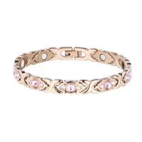 Zinc Alloy Rhinestone Bracelets, plated, fashion jewelry & Unisex & with rhinestone Approx 21 cm 