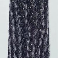 Einzelne Edelstein Perlen, Black+Spinel, rund, natürlich, Natürliche & verschiedene Größen vorhanden & facettierte, schwarz, Länge:ca. 14.96 ZollInch, verkauft von Strang