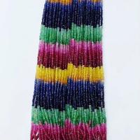 Single Gemstone Beads, Colorful Sapphire, Round, natural, faceted, multi-colored Approx 0.6-0.7mm Approx 15.74 Inch 