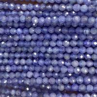 Single Gemstone Beads, Tanzanite, Round, natural & faceted, blue Approx 14.96 Inch 