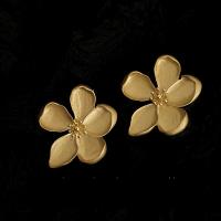 Zinc Alloy Stud Earring, Flower, fashion jewelry & for woman 