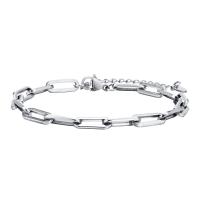 Stainless Steel Chain Bracelets, 304 Stainless Steel, with 1.97inch extender chain, polished, fashion jewelry & for man, original color, 5mm Approx 7.1 Inch 