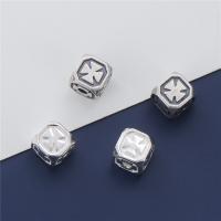 Sterling Silver Spacer Beads, 925 Sterling Silver, Cube, DIY 6.4mm Approx 1.8mm 