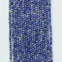 Single Gemstone Beads, Blue Speckle Stone, Round, polished, faceted, blue Approx 14.96 Inch 