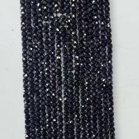 Single Gemstone Beads, Black Spinel, Round, polished, faceted, black Approx 14.96 Inch 