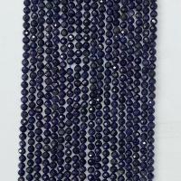 Single Gemstone Beads, Sapphire, Round, polished & faceted, blue Approx 14.96 Inch 